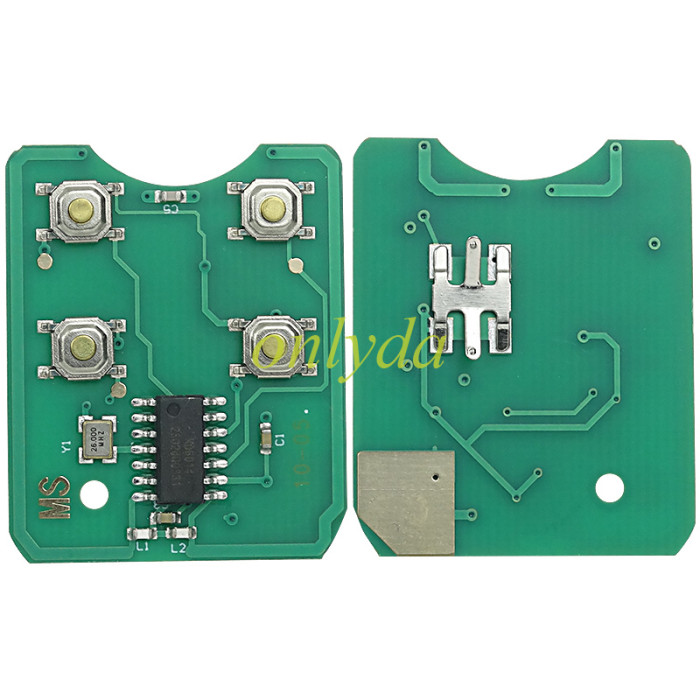 For Ford 4 button remote key with 315mhz/433.92mhz