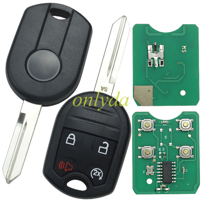 For Ford 4 button remote key with 315mhz/434mhz