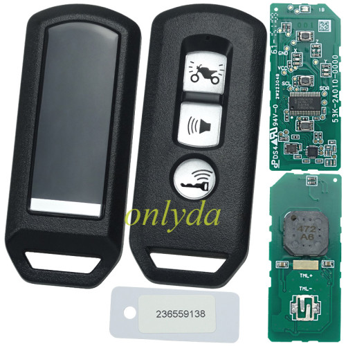 For Honda motor 3 button  smart remote K35 / K01 V3  433MHZ with 47chip  high quality