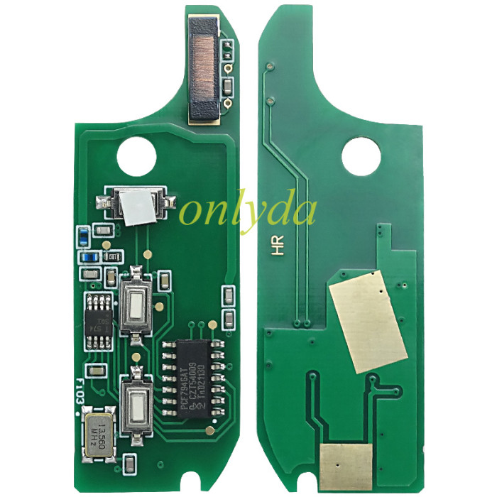 For (M.Marelli BSI System)  Alfa ROMEO:Giulietta 3 button remote key  PCF7946AT-434mhz key profile:SIP22 the PCB is OEM