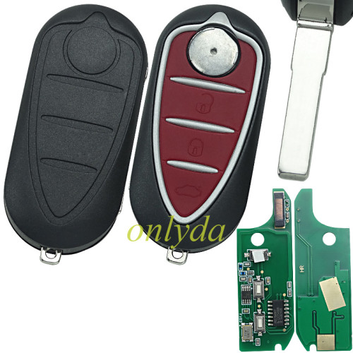 For (M.Marelli BSI System)  Alfa ROMEO:Giulietta 3 button remote key  PCF7946AT-434mhz key profile:SIP22 the PCB is OEM