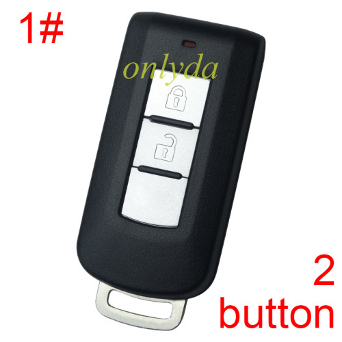 For Mitsubishi 2/2+1/3/3+1 button remote key shell with badge (please choose button )