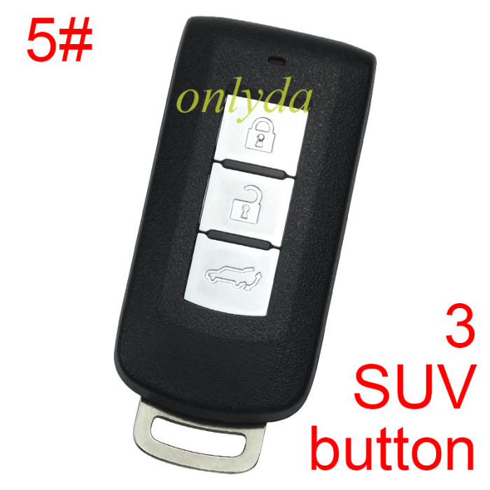 For Mitsubishi 2/2+1/3/3+1 button remote key shell with badge (please choose button )