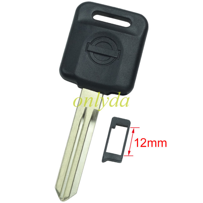 For NISSAN transponder Key blank, can put TPX long chip and Carbon chip with logo