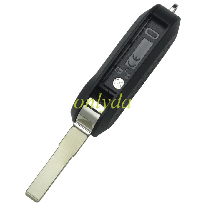 For Fiat 3 button remote key blank with Sip22 blade black color,  The logo position is bright