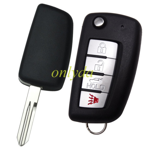 For nissan 4 button remote key blank without badge