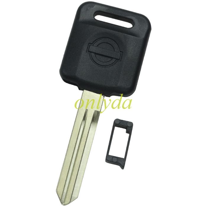 For  NISSAN transponder Key blank, can put TPX long chip and  Carbon chip  with logo