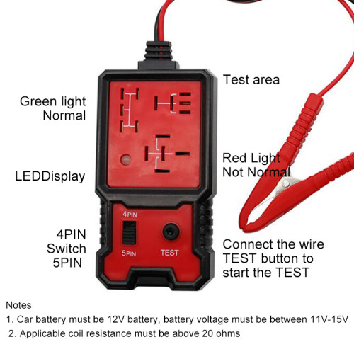 Test to properly control the opening and closing of the relay.