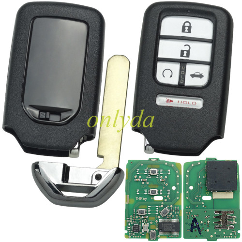 Smart Key Pilot 4+1 button Remote Key 433MHz ID47  FCC:KR5V2X  72147-TG7-A41, 7812D-V2X