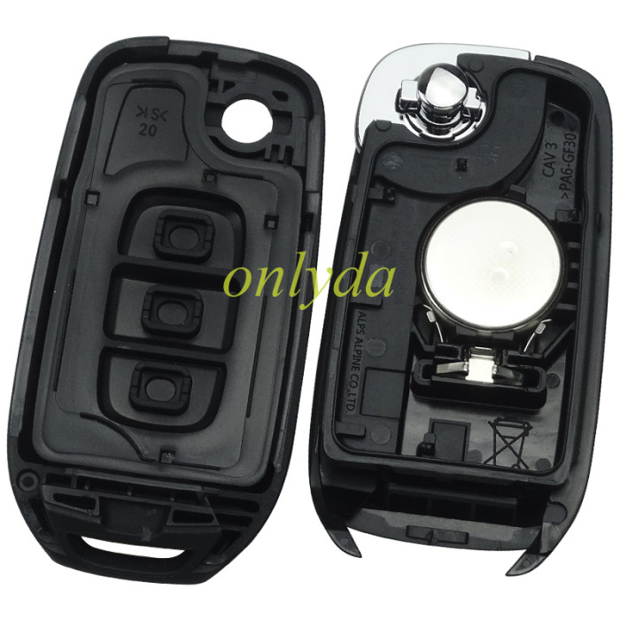 original for Renault 3 Button remote Chip PCF7961M / HITAG AES / 4A CHIP-434MHZ  FSK  with DS badge