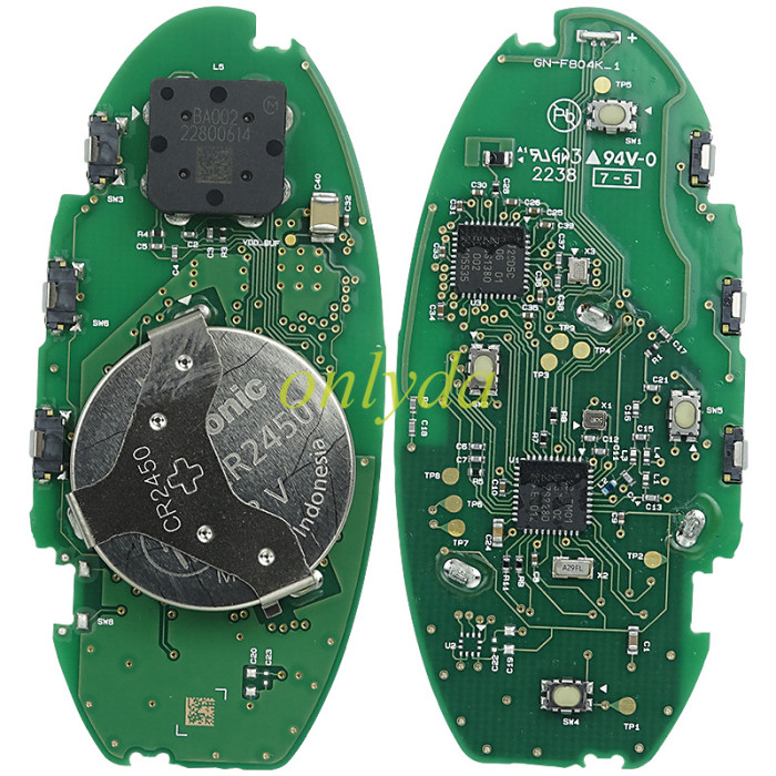 Genuine / OEM Hyundai Grandeur 2023 Genuine Smart Remote Key 4+3 Buttons 433MHz 95440-N1950 HITAG 128-bits AES ID4A NCF29A1MFCC ID TQ8-FOB-4F61U43  95440-N1950(GN7) 2211290429-J-