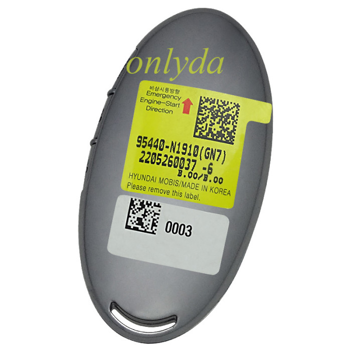 Genuine / OEM Hyundai Grandeur 2023 Genuine Smart Remote Key 4+3 Buttons 433MHz FOB-Smart Key  HITAG 128-bits AES ID4A NCF29A1MFCC ID TQ8-FOB-4F61U43  95440-N1910(GN7) 2205260037-6