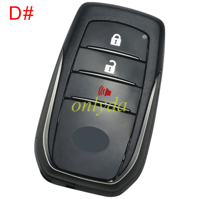 For Toyota remote key shell  with badge , pls choose button