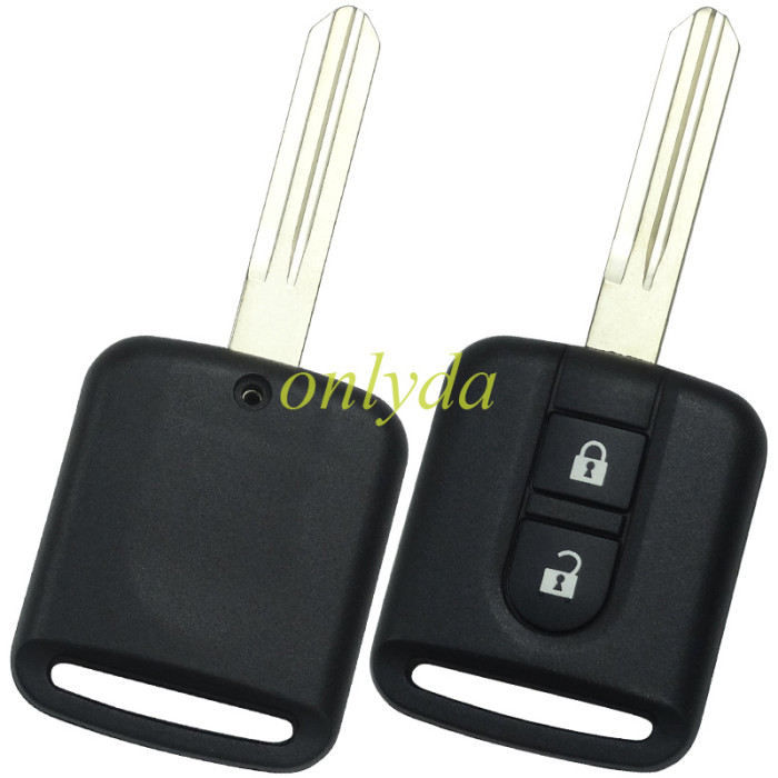 For Nissan 2 button  key blank the plastic part is  square  without bagde place