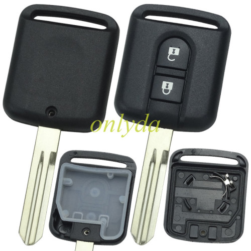 2 button remote key blank the plastic part is  square  without bagde place