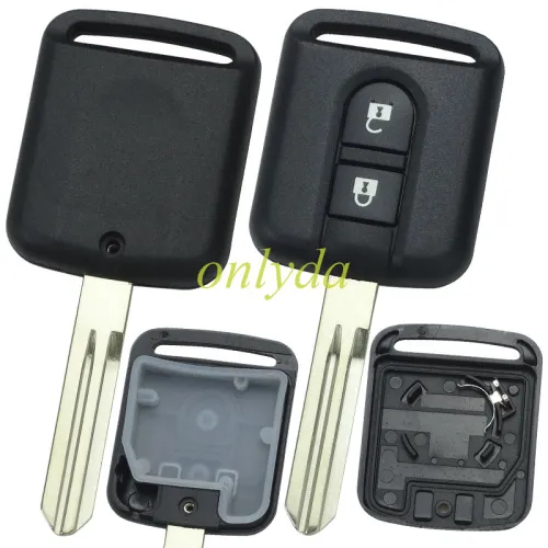 2 button remote key blank the plastic part is  square  without bagde place