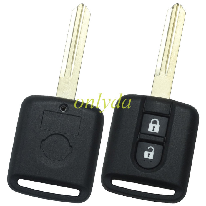 For 2 button remote key blank the plastic part is  square