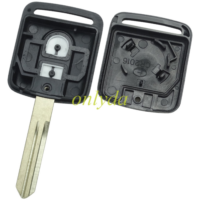 For 2 button remote key blank the plastic part is  square
