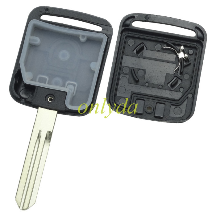 For Nissan 2 button  key blank the plastic part is  square  without bagde place