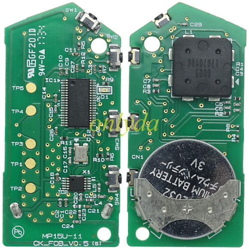 Original Kia 4 button remote key with 433.92mhz with 47 chip  button on the side  CK:J5200