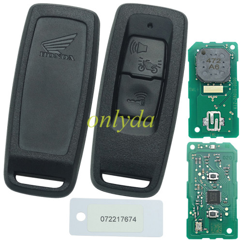 Honda motor 2 button  smart remote FSK with 433.92mhz , with 47chip used for 2022 Honda ADV motorcycle model 1 K2C=K2S=K2T，  model 2, K2V,  Modle 3,K1Z， pls choose model