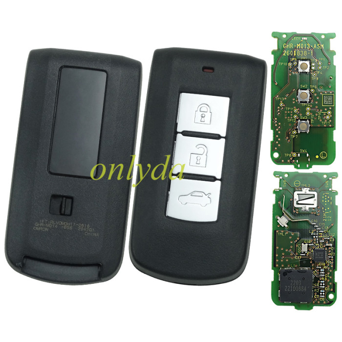 Original Dodge 3  button keyless smart remote key with 434mhz & PCF7952 chip ID 47 CHIP  GHR-M013