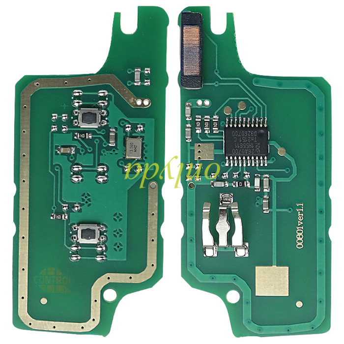 For Peugeot CE0536 2 Button Flip  Remote Key with 46 chip PCF7961 FSK model  with VA2 and HU83 blade , please choose the key shell