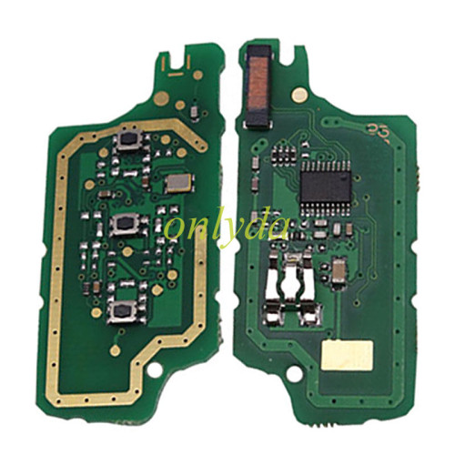 For Peugeot CE0536 3 Button Flip  Remote Key with 46 chip PCF7961chip FSK model  with VA2 and HU83 blade, trunk / light button