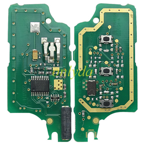 OEM PCB for Peugeot CE0536  3 Button Flip  Remote Key with 46 chip PCF7941chip FSK model  with VA2 and HU83 blade, trunk and light button , please choose the key shell original PCB with aftermarket shell