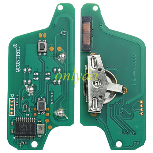 For Peugeot 2B Flip  Remote Key CE0523 433mhz  (battery on PCB) with ASK model  PCF7941 46 chip 307/407 blade