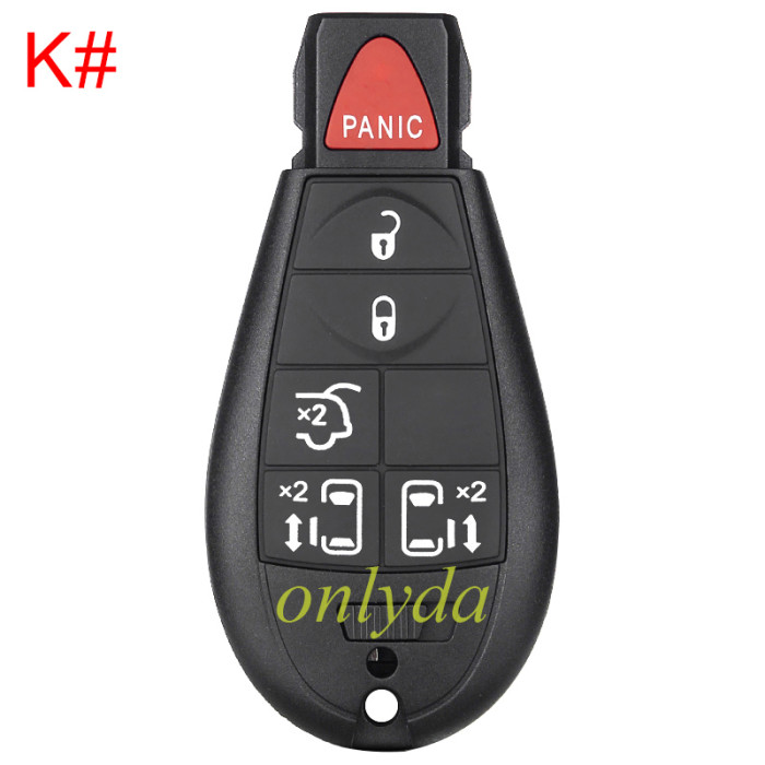 For Chrysler keyless  remote key with 433.92MHZ with 7945 chip compatible with  iyzc01c and M3N5WY72XX  , totally 11 model key shell, you please choose which shell you need?