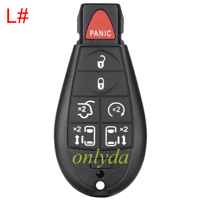 For Chrysler keyless  remote key with 433.92MHZ with 7945 chip compatible with  iyzc01c and M3N5WY72XX  , totally 11 model key shell, you please choose which shell you need?