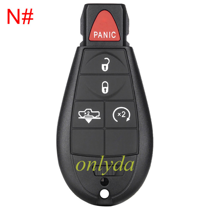 For Chrysler keyless  remote key with 433.92MHZ with 7945 chip compatible with  iyzc01c and M3N5WY72XX  , totally 11 model key shell, you please choose which shell you need?