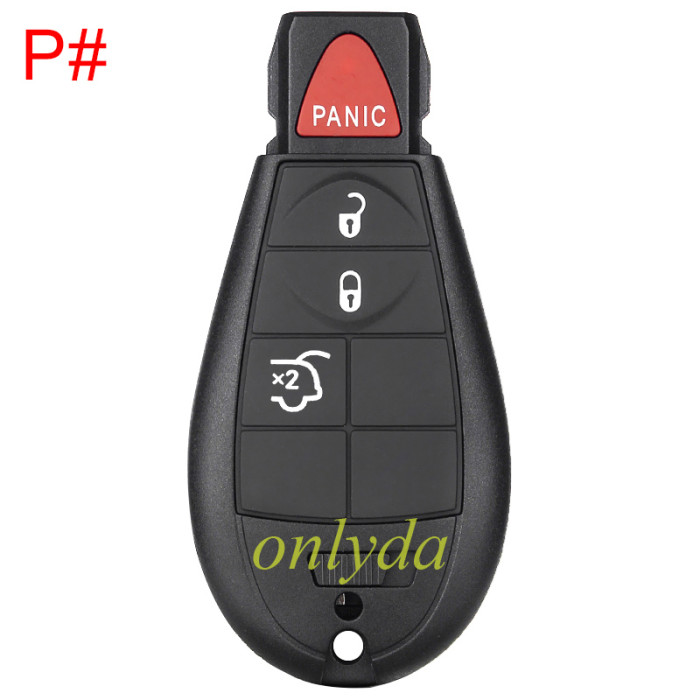 For Chrysler keyless  remote key with 433.92MHZ with 7945 chip compatible with  iyzc01c and M3N5WY72XX  , totally 11 model key shell, you please choose which shell you need?