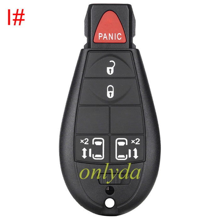 For Chrysler keyless  remote key with 433.92MHZ with 7945 chip compatible with  iyzc01c and M3N5WY72XX  , totally 11 model key shell, you please choose which shell you need?