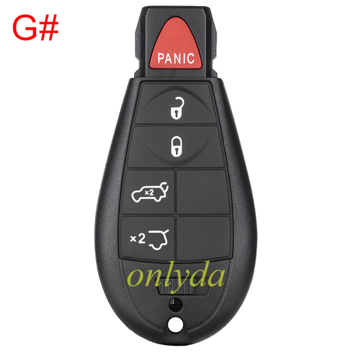 For Chrysler keyless  remote key with 433.92MHZ with 7945 chip compatible with  iyzc01c and M3N5WY72XX  , totally 11 model key shell, you please choose which shell you need?