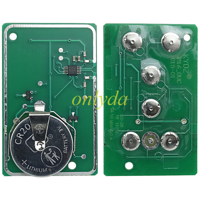 For Cadillac 5+1 button remote key with 315mhz FCCID:OUC6000066