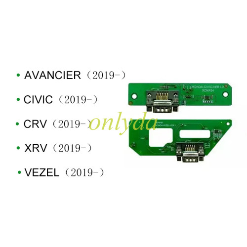 Honda welding-free adapter for Honda Avancier 2019-          Honda Civic 2019-               Honda CRV-2019-                Honda XRV-2019  work with VVDI Pad
