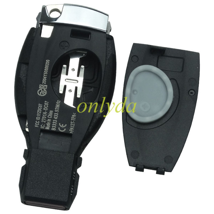 For Benz BGA 3 button remote key shell with badge
