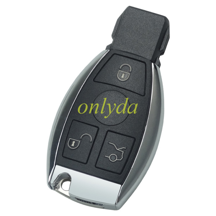 For Benz BGA 3 button remote key shell with badge