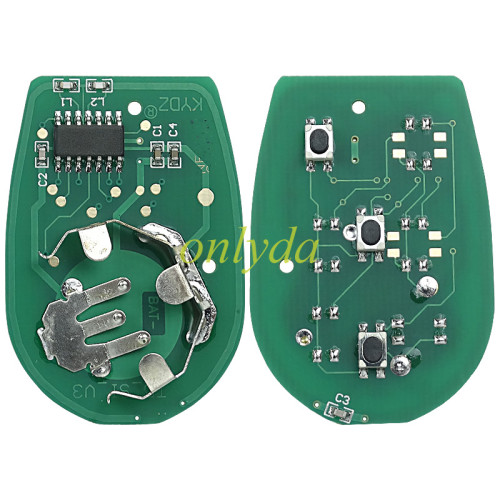 For Toyota 2+1 button remote key with 315mhz  ID:GQ43VT20T IC:1470A-1T MEX:RLVTR5002-562 P/N: 89742-AA040 Tundra SEQUOIA 2005-2008 Avalon 2004-2008 Solara