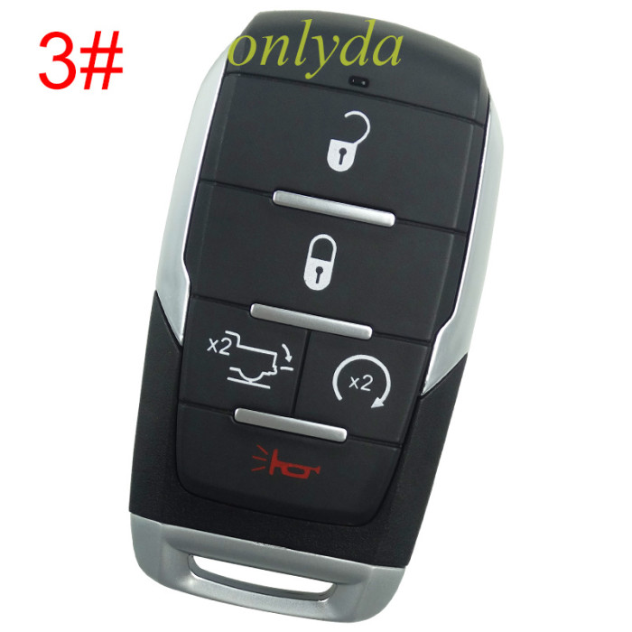 For Chrysler  key shell with light emergency blade included,with RAM badge, pls choose the button