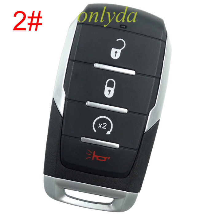 For Chrysler  key shell with light emergency blade included,with RAM badge, pls choose the button