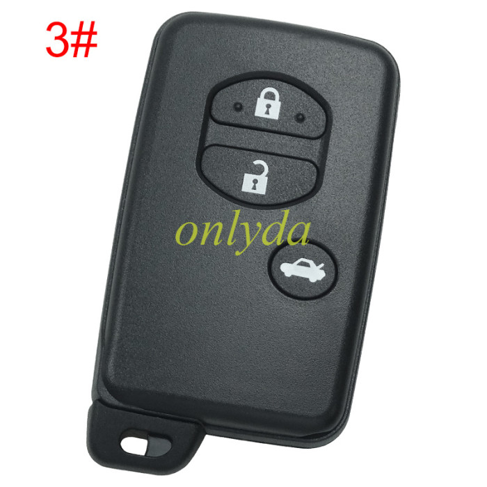 For Toyota button remote key shell (round button) with badge