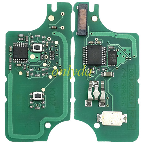 KYDZ Brand Peugeot CE0536 2 Button Flip  Remote Key  ASK model  with VA2 and HU83 blade , please choose the key shell ， with 46 chip