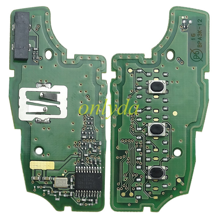 original Renault 3 Button remote Chip PCF7961M / HITAG AES / 4A CHIP-434MHZ  FSK