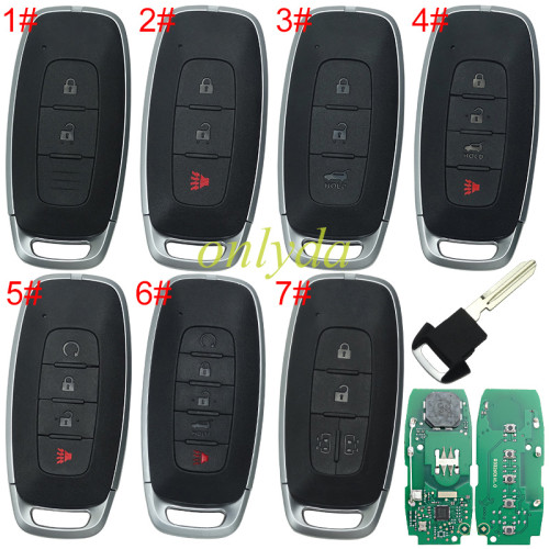 2023 Nissan remote   FCC ID: KR5TXPZ1 PN:S180146104 Ariya  285E3-5MR3B  285E3-5MR1B  285E3-5MR0B  S180146100 Juke S180146119 285E3-6LY1A Versa 433MHZ, Rogue Kicks Versa Ariya Pathfinder 2022+ pls choose button