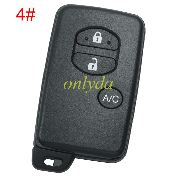 For Toyota button remote key shell (round button) with badge