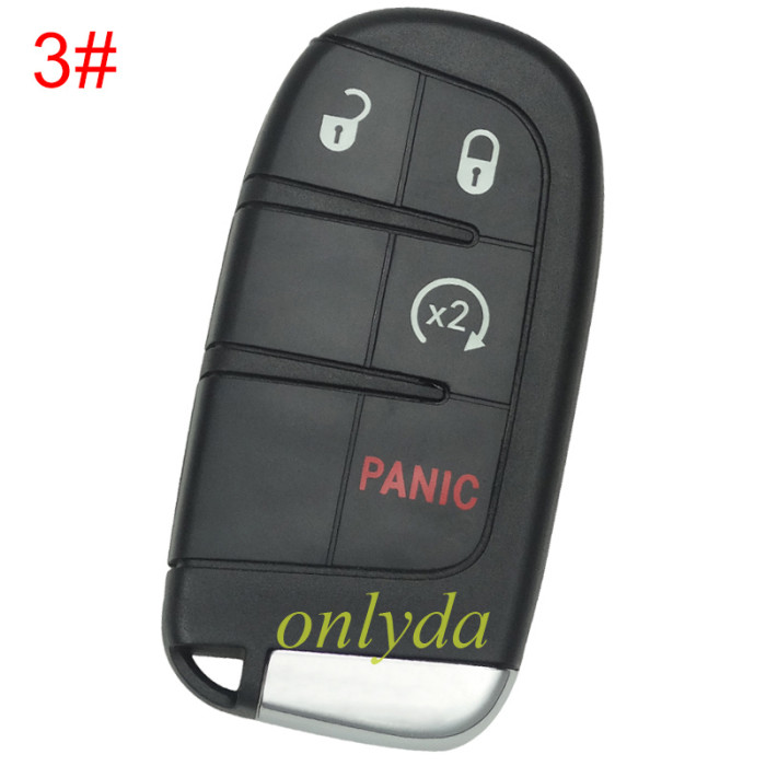 For Chrysler  remote key shell with blade CY24,the key pad can't remove ，without badge , pls choose button