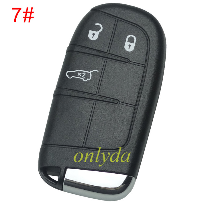 For Chrysler  remote key shell with blade CY24,the key pad can't remove ，without badge , pls choose button